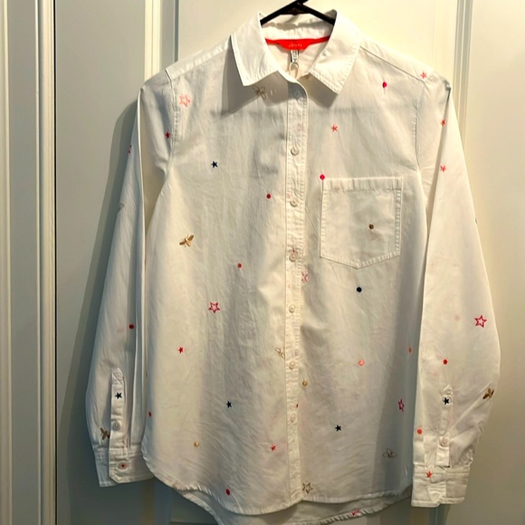 NWT Joules Ladies Embroidered Bees Blouse Size 2 - Picture 1 of 9